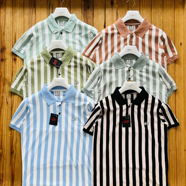 MAN STRIPED SLIM FIT POLO T-SHIRT