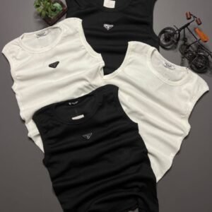 Men's Premium Ribbed Cotton Sleeveless Gym Vest | Stylish Muscle Fit Round Neck Tank Top & Sando for Men